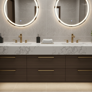 Tùy chỉnh hiện đại sang trọng calacatta Trắng grey tĩnh mạch nhân tạo Quartz đá slab thân thiện với môi Countertop cho phòng tắm nhà bếp đảo - Product Image 1