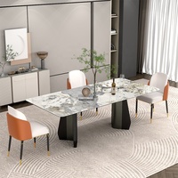 Table de salle à manger commerciale contractuelle pour 10 personnes, table rectangulaire de Foshan pour 4 personnes avec chaises pour projet hôtelier