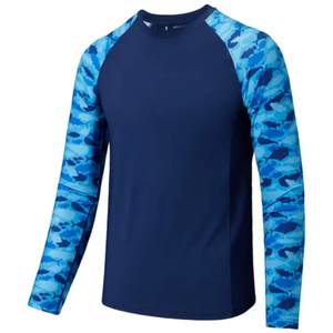 Camiseta de manga larga de doble capa térmica de punto de gofres para hombre de alta calidad personalizada, ropa de moda estampada con tela tejida - Product Image 6