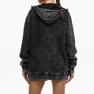 Wholesale Women's <b>Rainbow</b> Spray Custom Logo High Quality Heavyweight Cropped <b>Hoodie</b> Oversized - Product Image 3