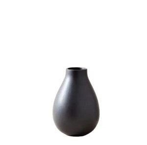 Jarrón antiguo de Metal recubierto de negro Sala de estar creativa Flor seca Decoración del hogar Jarrón de mesa - Product Image 1