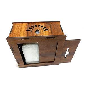 Dispensador de pañuelos de madera ecológico natural con pulido fino, caja de pañuelos de madera maciza de lujo para un estilo interior premium - Product Image 5