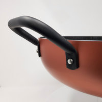 Ustensiles de cuisine en granit italien, poêle extra large en aluminium antiadhésive, bronze métallique pour les occasions spéciales, ustensiles de cuisine