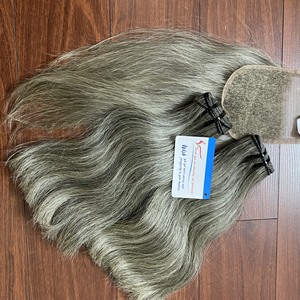 Tissage en lot naturel lisse gris brillant, Double étiré, 100 grammes - Product Image 6