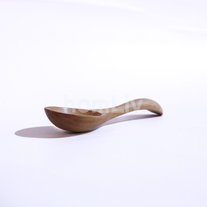 Cuchara Decorativa para Postre Hecha a Mano con Madera de Teca Natural, Cuchara Pequeña de Madera Sólida Sostenible, Cubertería para Helado, Vajilla de Cocina - Product Image 5