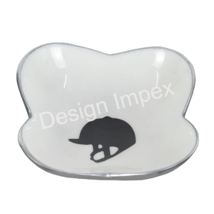 Tazón para Servir Dulces y Caramelos, Apto para Contacto con Alimentos, Tazón de Esmalte Blanco, Artículos para Fiestas y Eventos, Decoración de Mesa - Product Image 1
