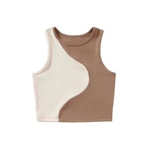 Nouveauté été : débardeurs personnalisés mignons et élégants sans manches en élasthanne/coton, style preppy, pour femmes et filles, coupe ajustée et respirante - Product Image 3
