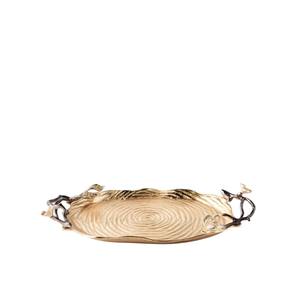 Plateau de service décoratif de qualité supérieure en feuille d'or métallique, décoration d'intérieur, centre de table, plateau de service pour collations, prix d'usine - Product Image 1