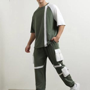 Vente en gros, nouveau design, ensemble de shorts pour hommes, hauts et shorts à manches courtes et à séchage rapide pour l'été, ensembles de t-shirts - Product Image 3