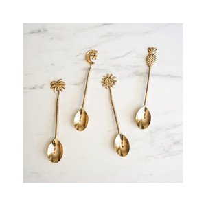 ชุดช้อนส้อมทองเหลืองแท้ ขัดเงาและเคลือบเงา สำหรับร้านอาหาร โรงแรม บ้าน งานแต่งงาน ลายผึ้ง ชุดช้อนส้อมสำหรับรับประทานอาหาร - Product Image 4