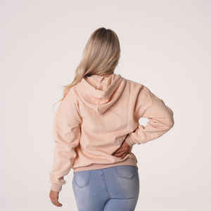 Wholesale Custom Logo Beige Women's Essential Drop Shoulder Hoodie Anti-Wrinkle & Breathable <b>Hoodies</b> For Woman Gym <b>Zip</b> <b>Up</b> Hoodie - Product Image 2
