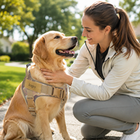 Arnés Táctico Antitirones para Perros, Chaleco Ajustable y Transpirable con Asa de Control y Doble Anilla en D para Perros Grandes OEM ODM