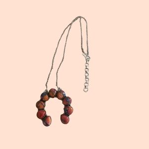 Bohemian Navajo Sterling Silver & Pink Dream Mojave Lariat Collar 18 pulgadas Cadena ajustable hecha a mano - Product Image 2