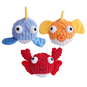 ของเล่นสุนัขแบบอินเทอร์แอคทีฟ ตุ๊กตา<span class=keywords><strong>ปลา</strong></span>แบบเด้งดึ๋ง มีเสียงกรอบแกรบและเสียงบีบ ของเล่นสำหรับสุนัข OEM รับผลิตตามแบบ - Product Image 1