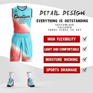 Maillots de basket-ball sublimés et uniformes de basket-ball de sublimation blancs uniformes de basket-ball personnalisés - Product Image 2