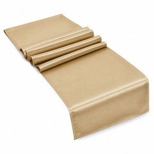 Chemin de table en satin 72 pouces, chemin de table de mariage, or champagne, rectangulaire, décoration de table pour mariage, banquet, fête - Product Image 1