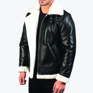 Moda personalizada nueva llegada de alta calidad chaqueta de cuero de Moda hombre nueva moda hombres PU chaqueta de cuero hombres al por mayor - Product Image 4