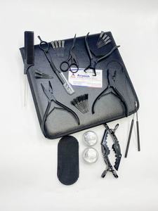 Hot Selling Black Wholesale Micro <b>Beads</b> Hair Gripper Tools Kit Set Surgical Grade Stainless Steel Hair <b>Extension</b> Pliers - Product Image 6