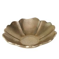 Ecologisch verantwoorde gouden aluminium ovale serveerschaal met gepolijste dadelpatronen voor zakelijke geschenken
