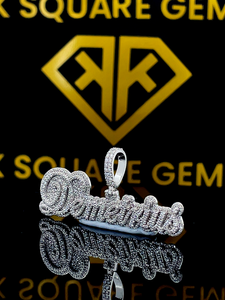 Lettre personnalisée Hip Hop pendentif, personnalisé votre lettre porte-bonheur, hommes Hip Hop numéro pendentif, Moissanite pendentif, glace Hip Hop bijoux - Product Image 5