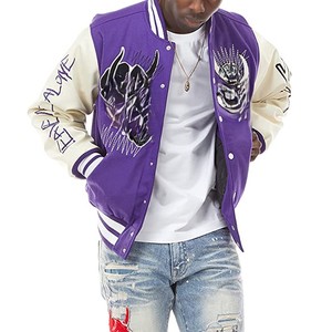 OEM Custom logo Chenille Embroidery Patch <b>Vintage</b> Baseball Bomber Letterman <b>Varsity</b> <b>Jacket</b> for Men College - Product Image 4