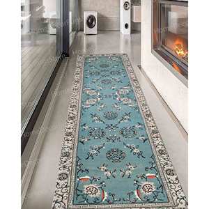 Alfombra con Estampado Floral - Decoración Vibrante para el Hogar, Alfombra Delgada No Tejida para Sala de Estar - Product Image 5