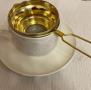 Passoire à thé et café en laiton de qualité supérieure filtre en métal fabriqué à la main durable pour café couverts à base de plantes et boisson thé poudre de café - Product Image 6