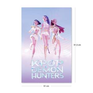 Contemporary Style K-Pop Demon Hunters <b>Poster</b> Huntr/x Floating Design Made of Paper - Product Image 2