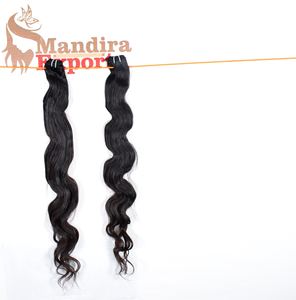 Paquetes de cabello humano natural Bodywave indio de un donante precio barato crudo al por mayor cabello virgen de textura recta sin enredos - Product Image 2