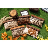 Nouveau Style occidental imprimé Animal fourrure en cuir téléphone portable sac à bandoulière de haute qualité à la mode véritable à la main fourrure en cuir sacs à bandoulière