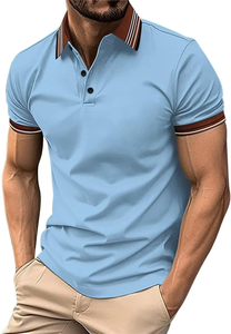 Polo en coton biologique pour hommes, usine certifiée, vente en gros, approvisionnement en vrac, exportation de vêtements - Product Image 2