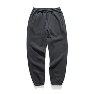 OEM personalizado de los hombres Casual Polar Fleece Jogger pantalones de chándal bordado medio plano elástico cintura colorido peso pesado Joggers - Product Image 6