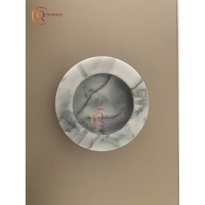 Cendrier en marbre blanc résistant fait à la main unique Conception ronde fabuleuse pour fumer Bar Hôtel Accessoires de stockage de cendres - Product Image 6