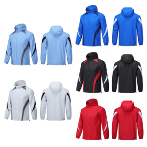 Vêtements de sport pour hommes, tenue de sport de plein air, logo brodé, survêtement pour hommes, 2 pièces, capuche, tenue de sport décontractée - Product Image 4