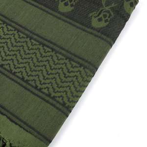 Shemagh Tactique Désert Écharpe De Luxe Carré Coton Keffieh avec Crâne Motif Imprimé Foulard Arabe pour Hommes et Femmes - Product Image 4