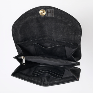 Portefeuille à rabat en cuir de vachette vintage pour femme, fait main, style western - Product Image 5