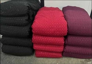 Directo al por mayor respetuoso con el medio ambiente rayón Schiffli bordado tejido Kurta pijama tela vestido uso para niñas y niños textiles para el hogar - Product Image 4