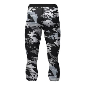 ยิมสวมใส่ถุงน่องยืดยืดหยุ่นที่กำหนดเองการบีบอัดถุงน่องพิมพ์ผู้ชายกีฬากางเกงออกกำลังกายเสื้อผ้าผู้ชาย - Product Image 3