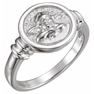 Christian Cherub Gold Plated Statement <b>Ring</b> Trendy Eternity Style with Eye and Chains Geometric Inlay Free Size Gift Jewelry - Product Image 1