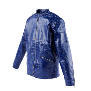 Chaqueta de Cuero Vacuno con Grabado de Cocodrilo Artesanal, con Grano Rico, Sensación Duradera y Aspecto Elegante y Estructurado - Product Image 5