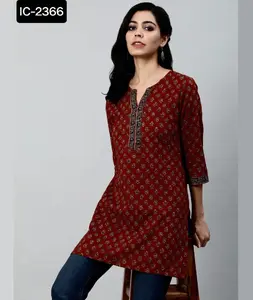 Reine Baumwolle Patiala Salwaranzug Kurti mit aufgedruckter Dupatta im Großhandel verfügbar neuestes Designermuster Baumwollkurti und -Kleid