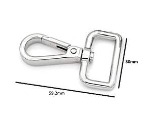 Broches de Langosta de Metal Plateado al por Mayor, Ganchos Giratorios para Bolsos, Carteras y Llaveros, Accesorios de Ferretería Resistentes al Óxido - Product Image 3