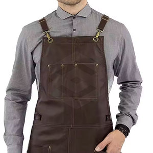 Tablier en cuir PU écologique du chef professionnel Logo personnalisable Uniforme élégant de restaurant et de bar - Product Image 5
