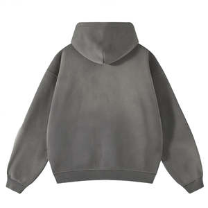 Sweat à capuche en molleton épais pour homme 100% coton, col à capuche, poche, tissu respirant, impression personnalisable, hiver - Product Image 5