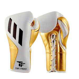 Gants de boxe en cuir de vachette haut de gamme pour le kick-boxing et le fitness, avec lacets, modèle Winning - Product Image 6