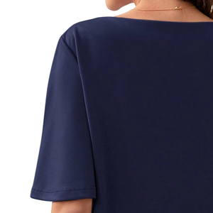 Womens Casual Loose Fit Half Sleeve Tank <b>Tops</b> Solid Color Crew Neck Soft Knit Breathable Everyday Fashion Blouse Spring Summer - Product Image 4