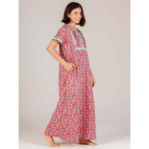 Chemise de nuit longue Evolve pour femme, 100 % coton ultra doux, confortable, tissée, idéale pour l'été - Product Image 4