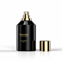Flacon pulvérisateur de parfum de voyage en verre côtelé transparent ou dépoli noir Mingsheng personnalisé de 15 ml, 20 ml, 30 ml, 50 ml, 100 ml pour cosmétiques