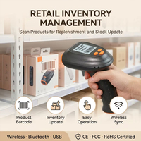 Escáner de Códigos de Barras 1D 2D Inalámbrico WCMI con Pantalla e Interfaz USB para Supermercados, Farmacias y Almacenes, en Stock, 2 Años de Garantía