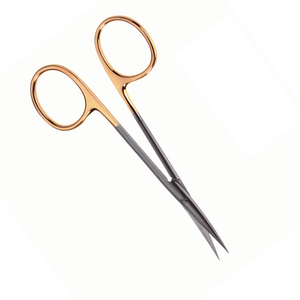 Ciseaux professionnels Iris Super Cut lame incurvée pointe pointue demi or allemand acier inoxydable ciseaux chirurgicaux Iris - Product Image 4